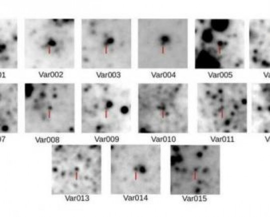 شناسایی ۱۵ ستاره متغیر جدید در یک کهکشان
